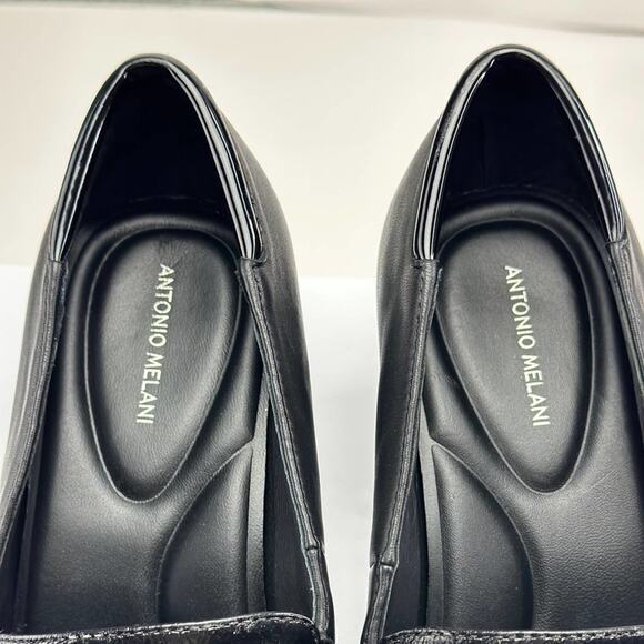 Antonio Melani Hale Black heeled block Mary Jane shoe size 9.5 - Picture 2 of 10